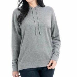 NWT Hilary Radley Women's Super Soft Cozy Sweater Hoodie Gray Size XL $60 FFF230